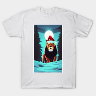 Santa Paws Is Coming To Town Santa lion T-Shirt